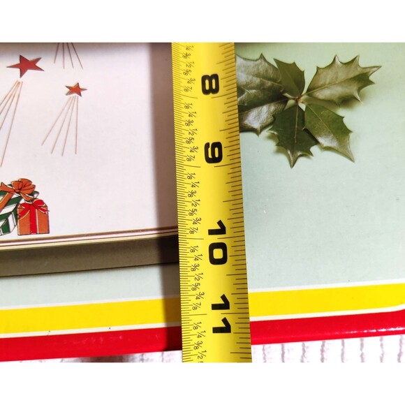 Vintage Asahi Trading Co 3 Piece Lacquerware Tray Set Merry Christmas Made Japan - Picture 12 of 13